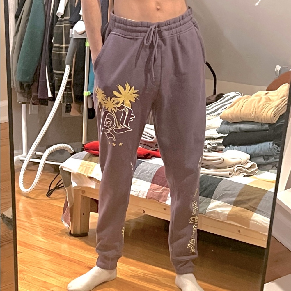 LA Graphic Purple Sweatpants